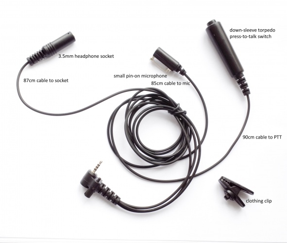 Sepura earpiece covert ipod style wiring kit